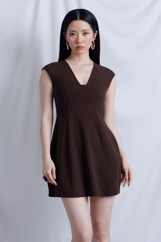 Crepe V-Neck Mini