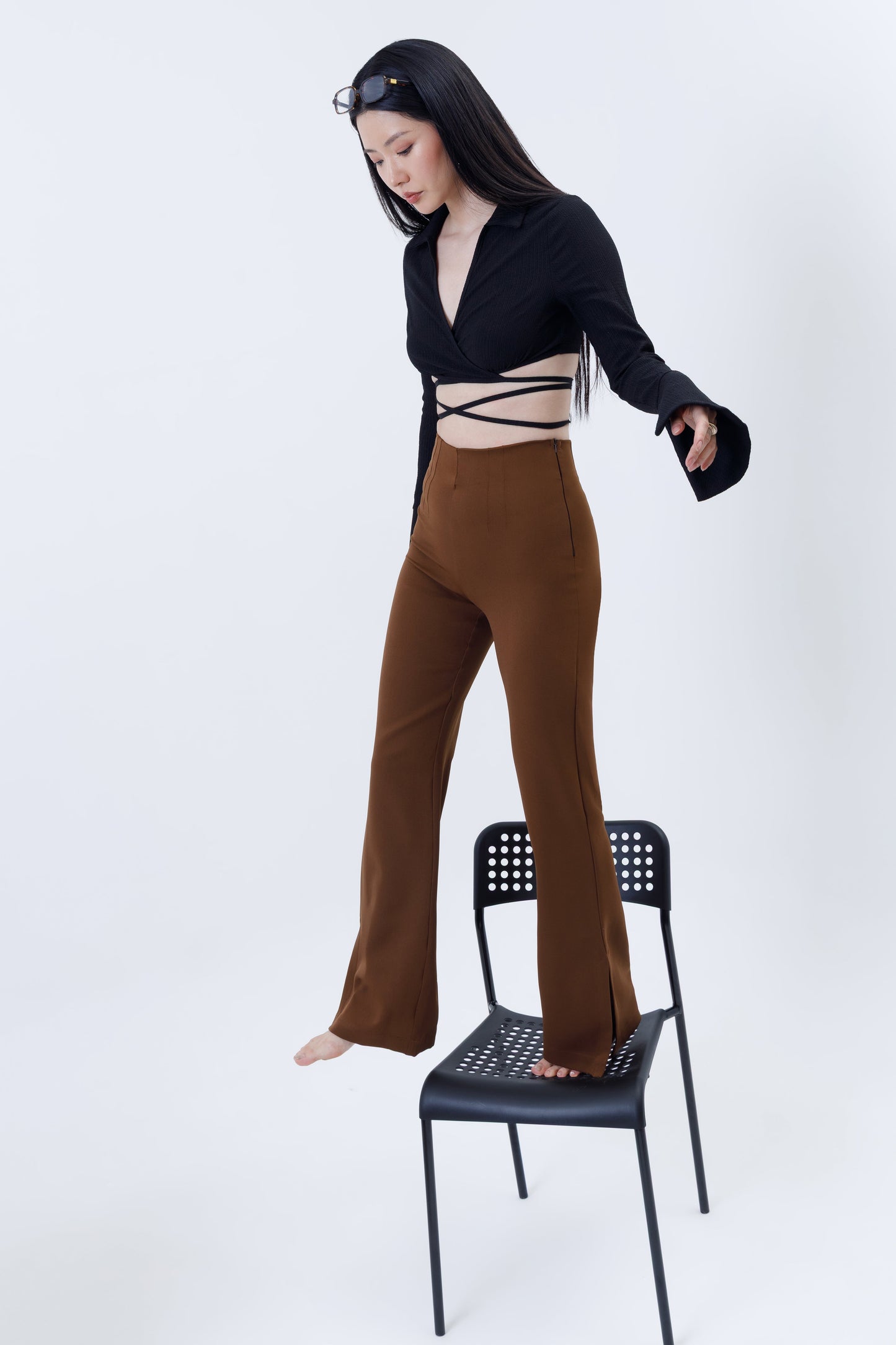 Flare Trousers With Vents