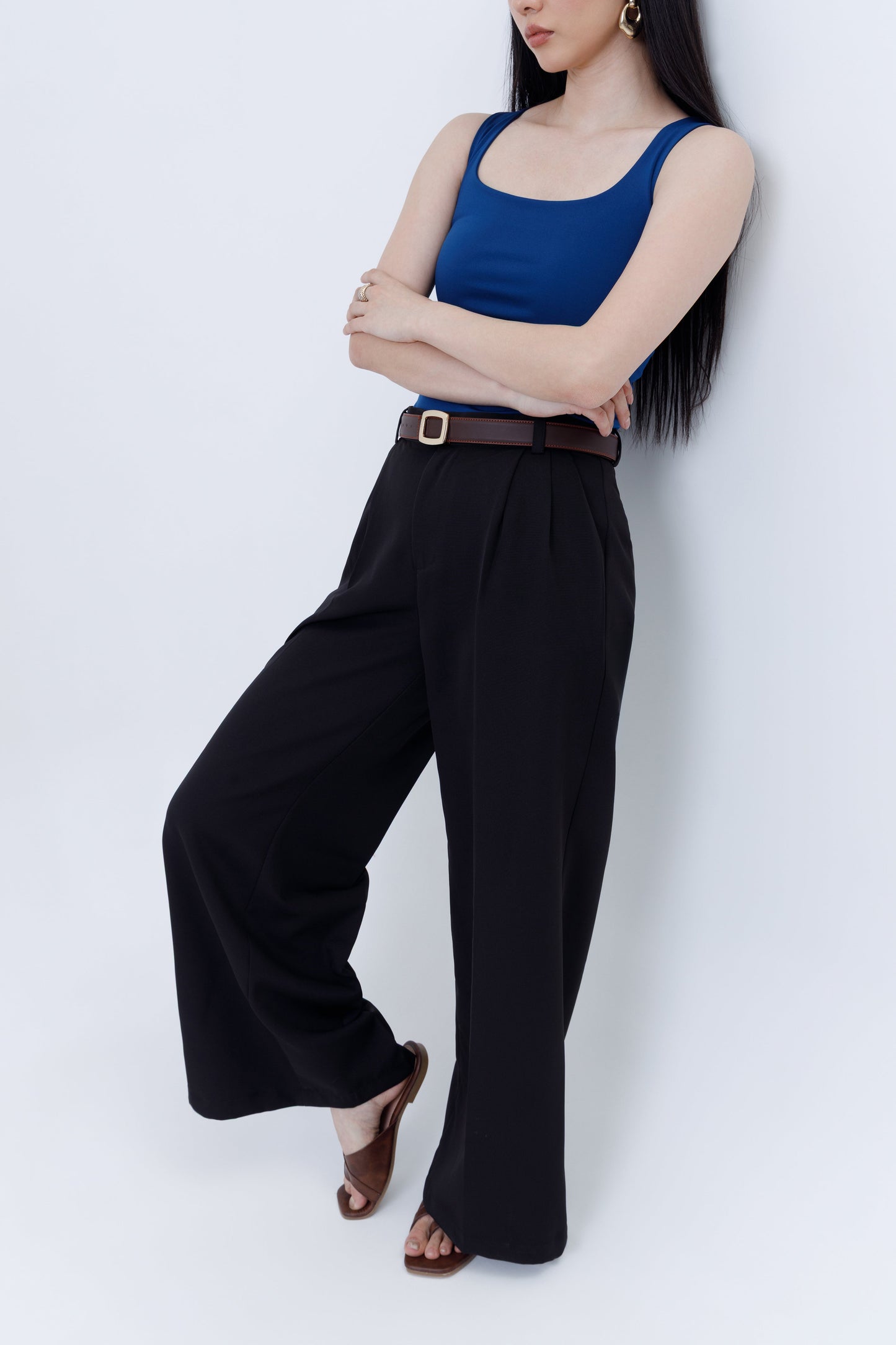 Pleated Parallel Trousers