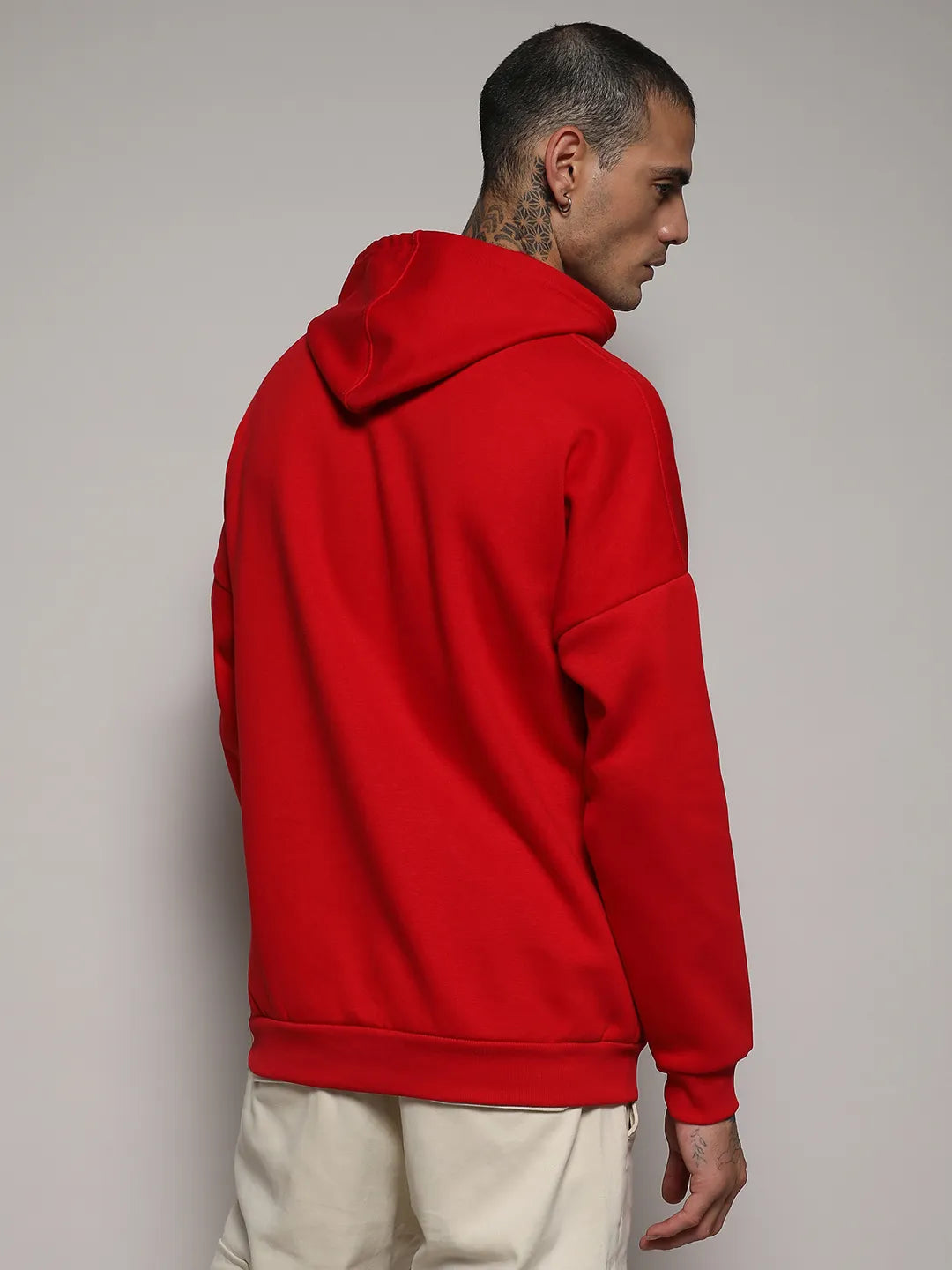 Oversized Basic Hoodie With Kangaroo Pocket