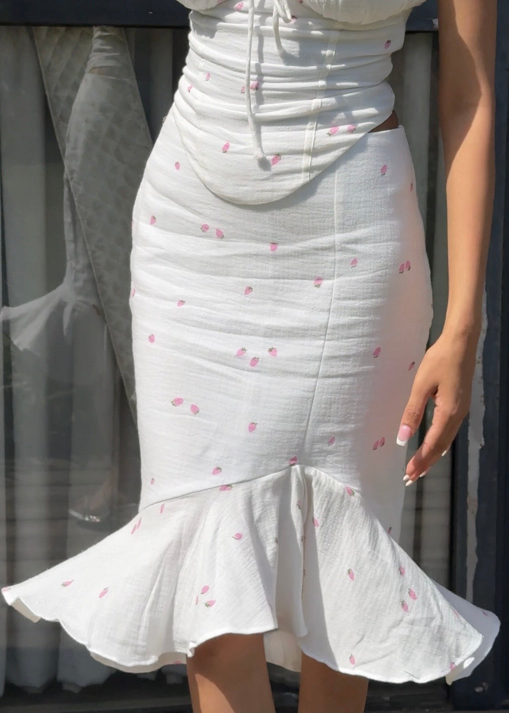 Strawberry Ruffle Skirt