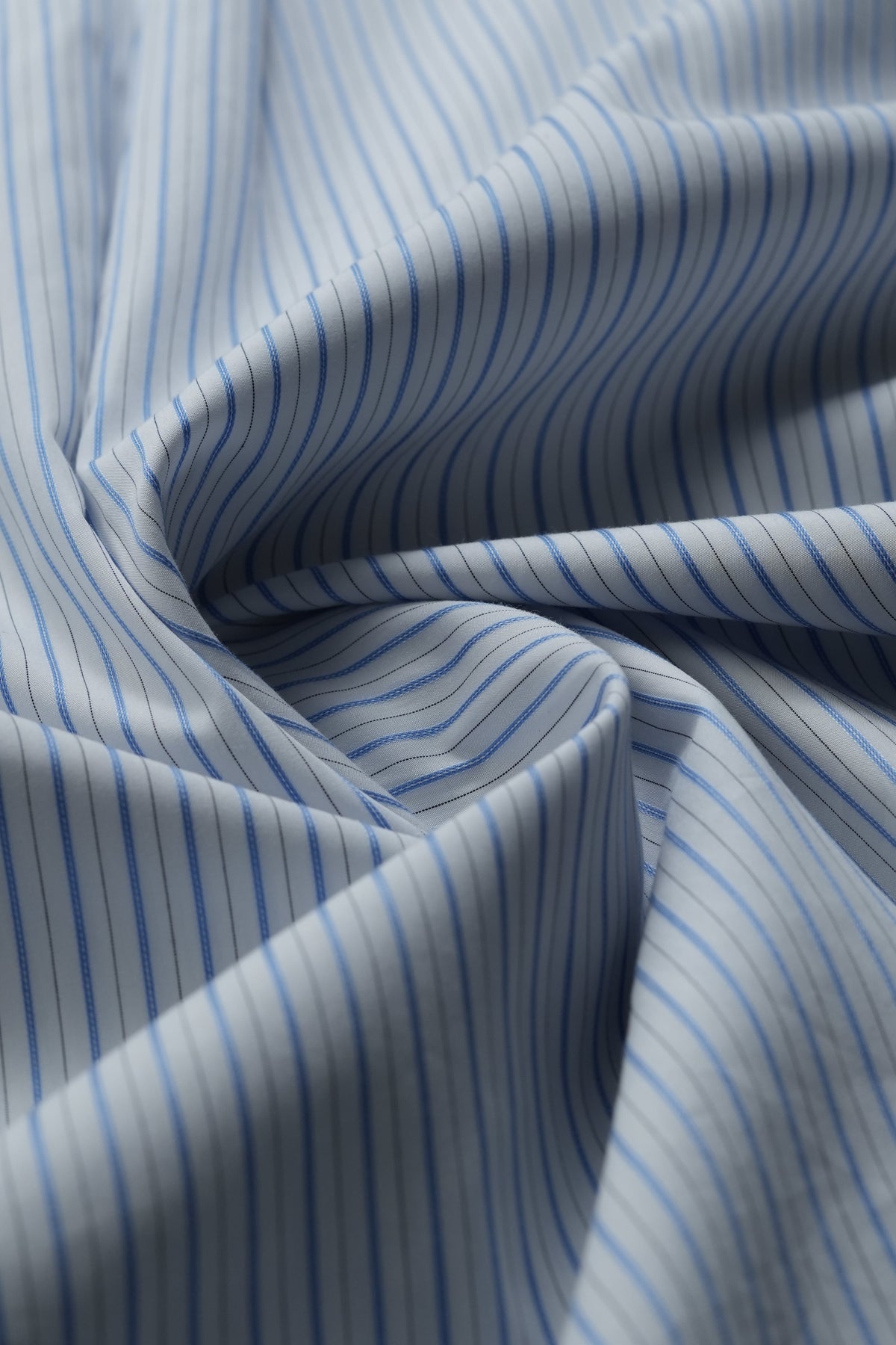 Blue Regular Fit Striped Formal Cotton Shirt for Men (CENOR)