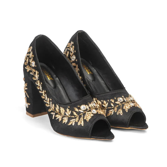 The Golden Vine Hand Embellished Luxury Heel Rettrose