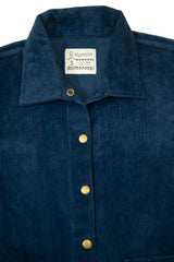 Corduroy Oversized Shacket Rich Electric Blue