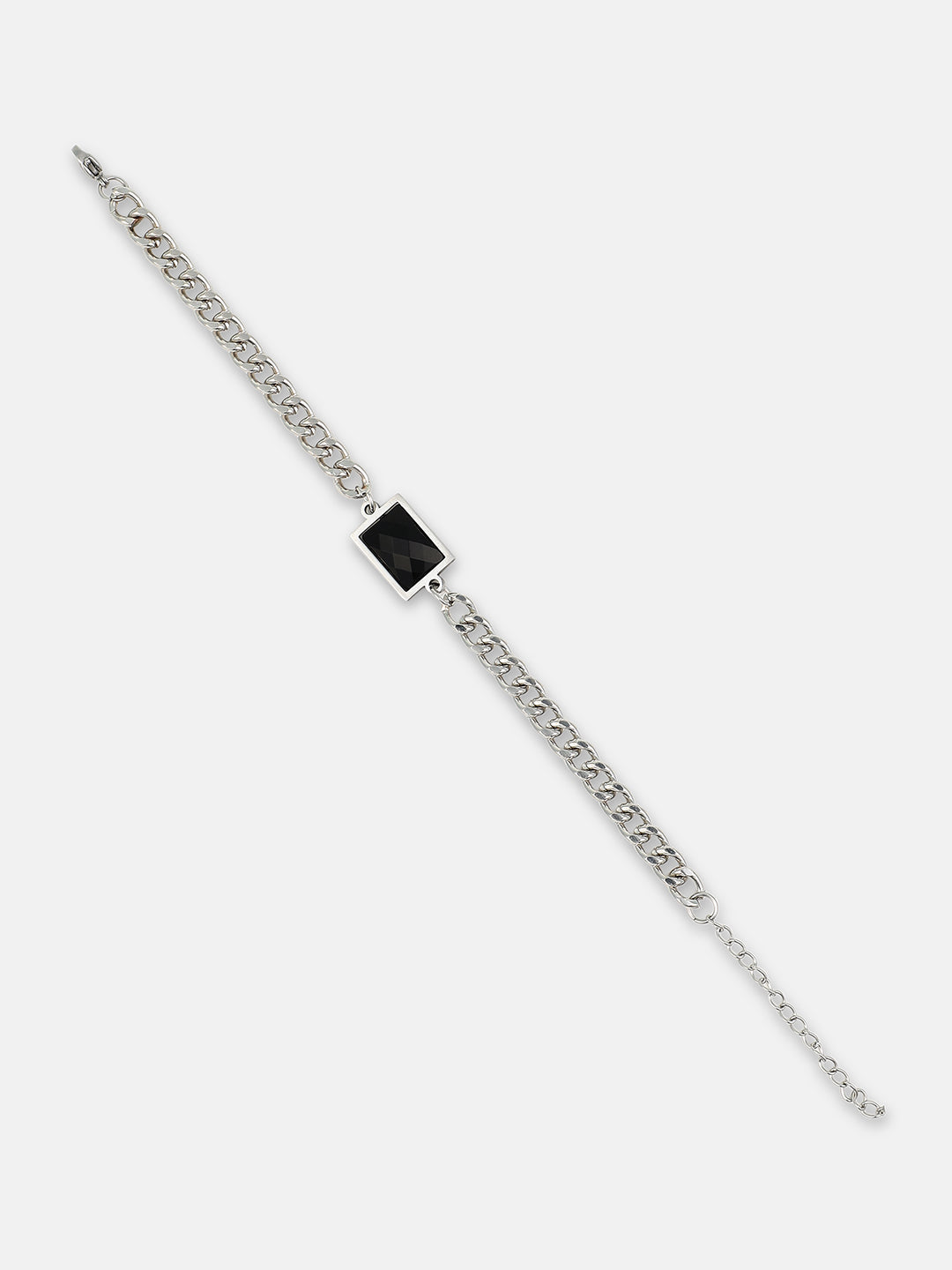 The Block Link Bracelet - Metallic Silver