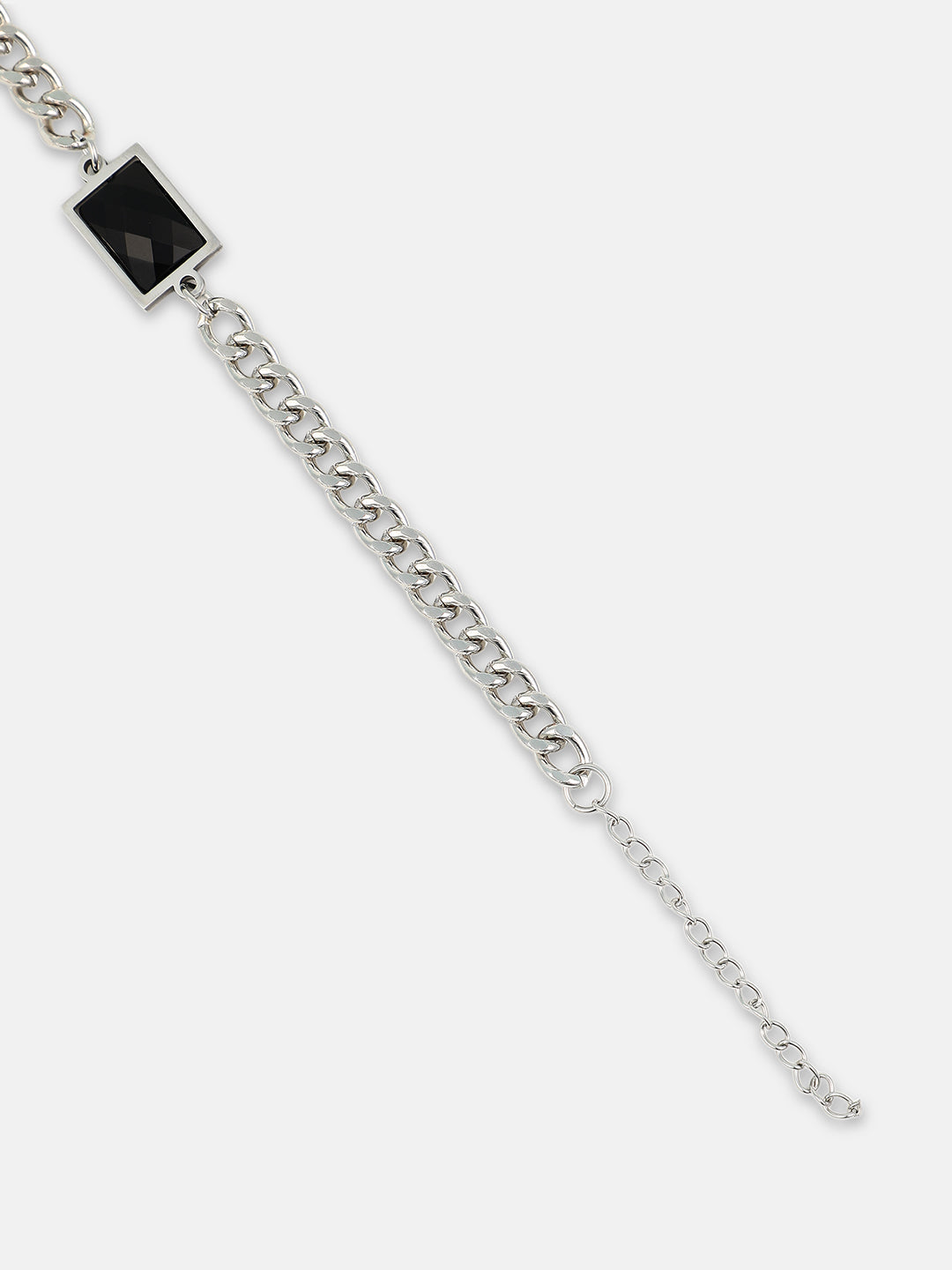 The Block Link Bracelet - Metallic Silver