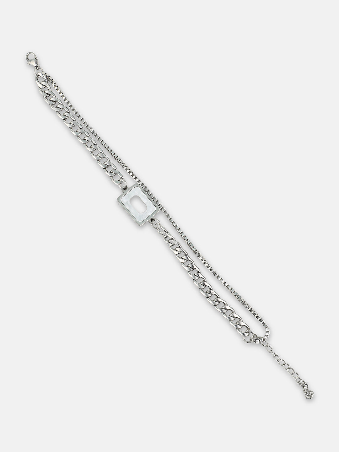 The Quad-Halo Link Bracelet - Metallic Silver