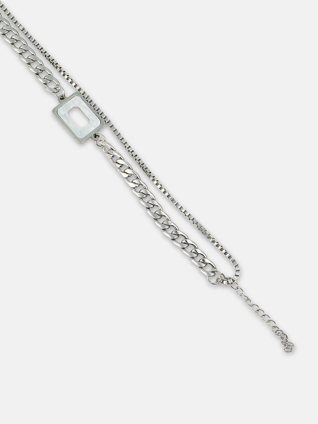 The Quad-Halo Link Bracelet - Metallic Silver