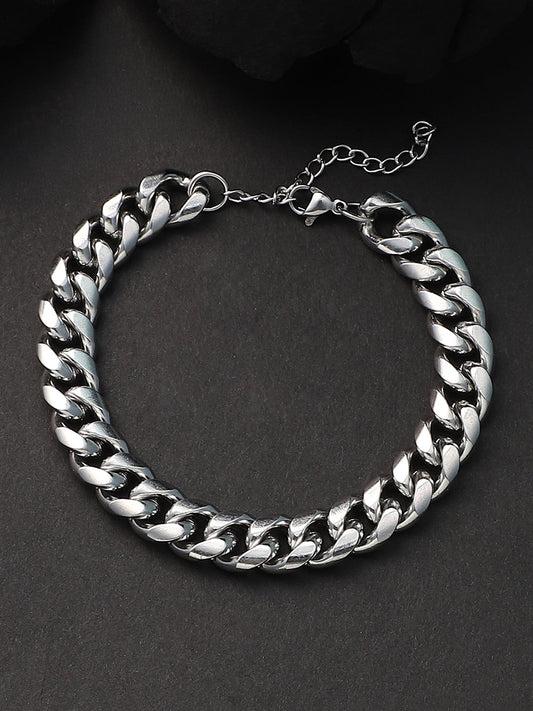 The Small-Chain Link Bracelet - Metallic Silver