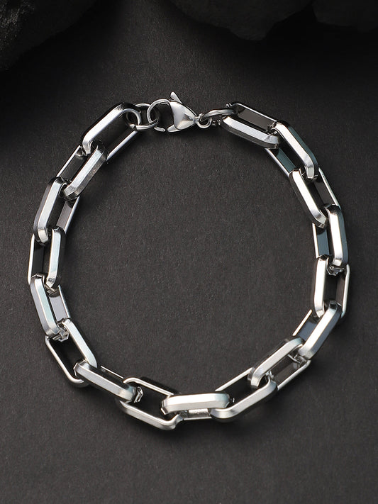 The Industrial Link Bracelet - Metallic Silver