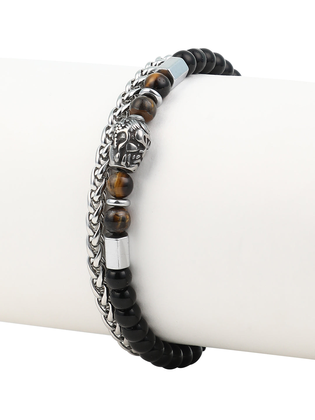 The Mayan Beaded Bracelet - Onyx Black