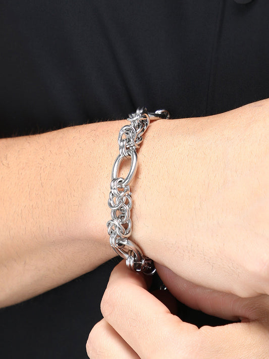 The Cluster Link Bracelet - Metallic Silver