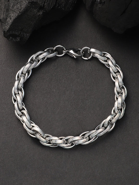 The Intertwine Link Bracelet - Metallic Silver