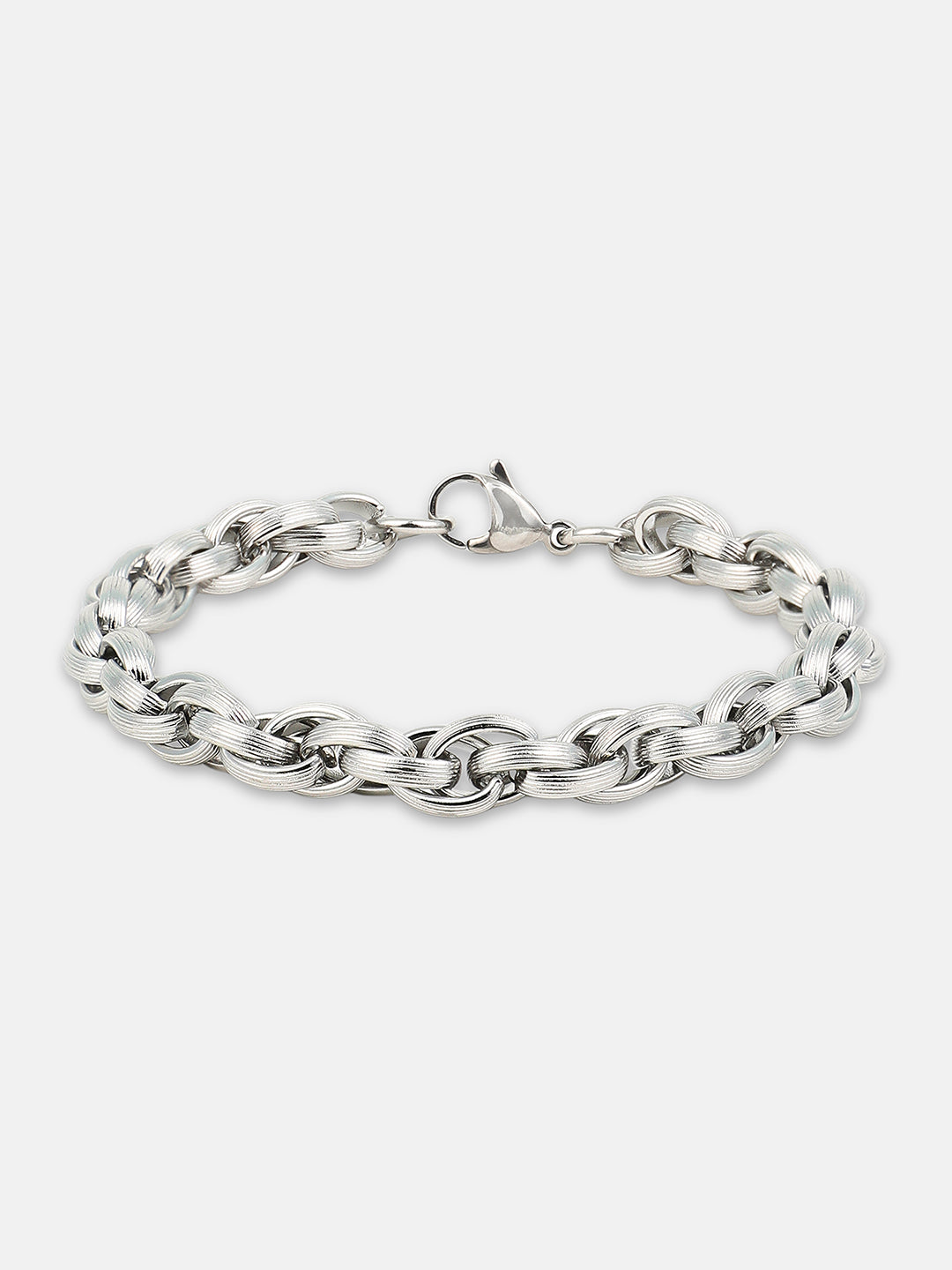 The Intertwine Link Bracelet - Metallic Silver