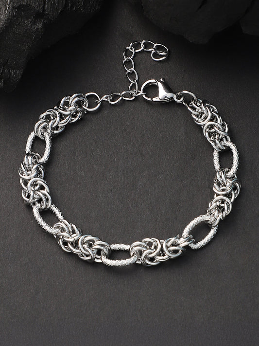 The Duos Link Bracelet - Metallic Silver