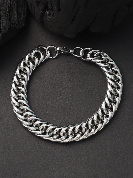 The Maxi-Chain Link Bracelet - Metallic Silver