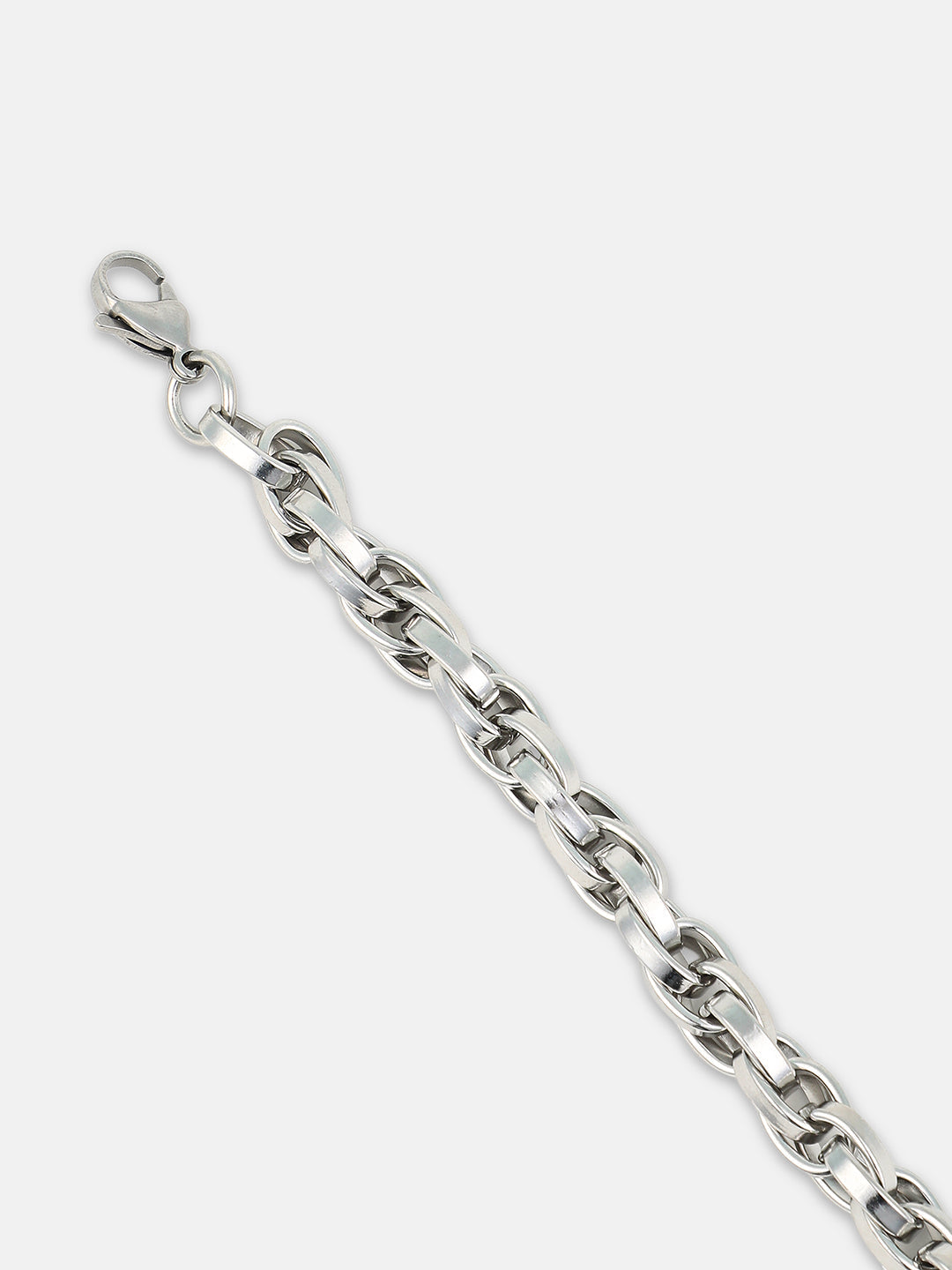 The Interweave Link Bracelet - Metallic Silver