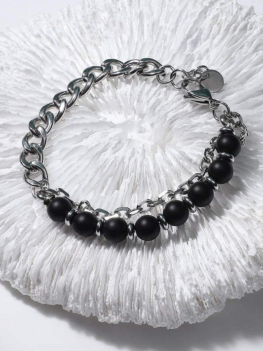 The Boho Beaded Bracelet - Onyx Black