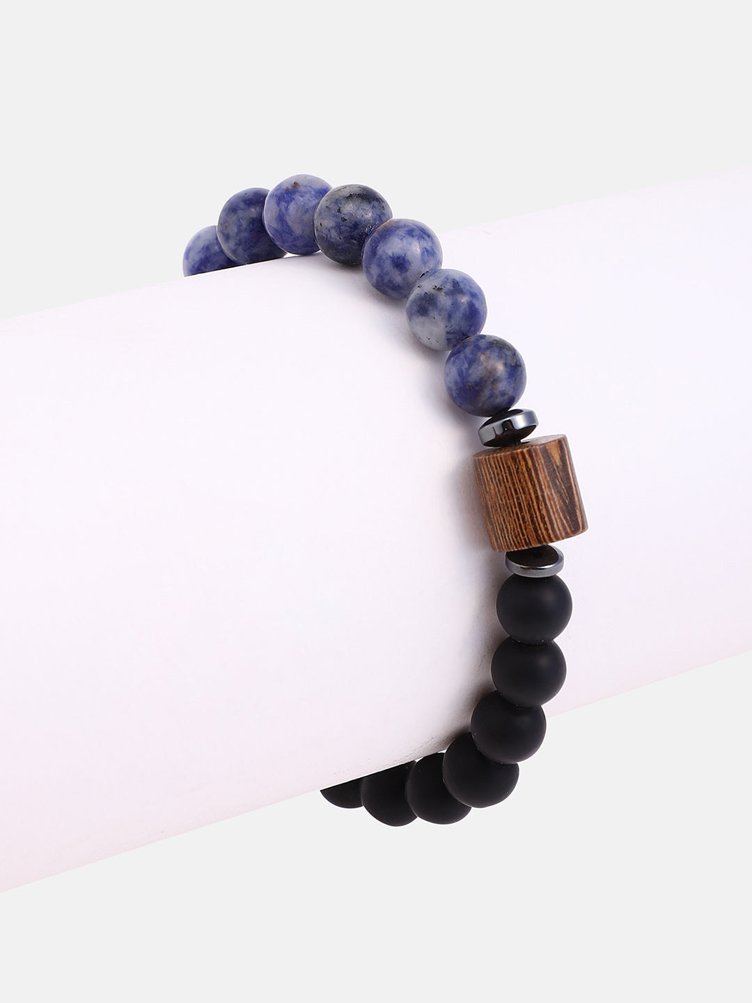 The Bi-Hue Beaded Bracelet - Indigo Blue