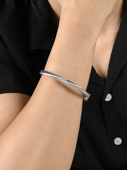 The Tiger Cuff Bracelet - Metallic Silver