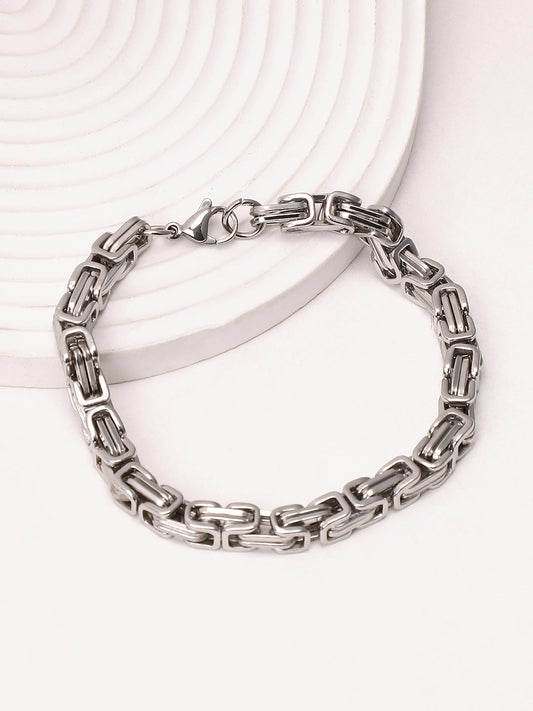 The Mechline Chain Bracelet - Metallic Silver