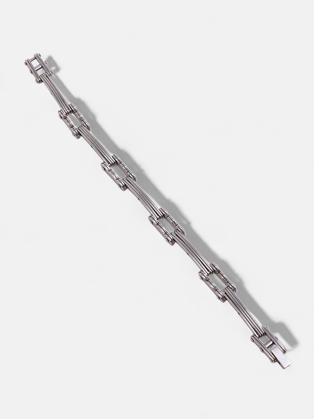 The Hinge-Link Chain Bracelet - Metallic Silver