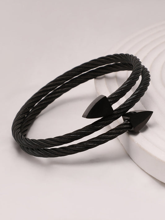 The Rope Wrap Bracelet - Onyx Black