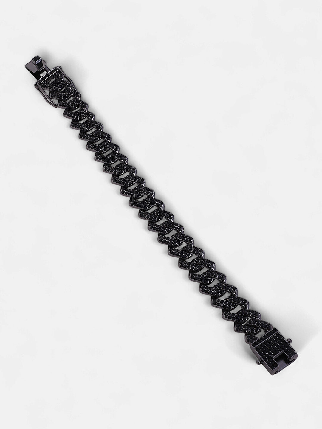 The Bijou-Curb Chain Bracelet - Onyx Black