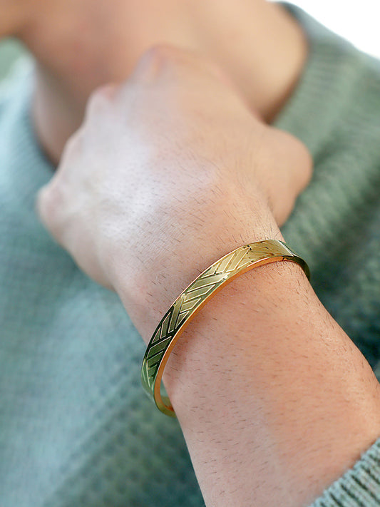 The Heringbone Bangle Bracelet
