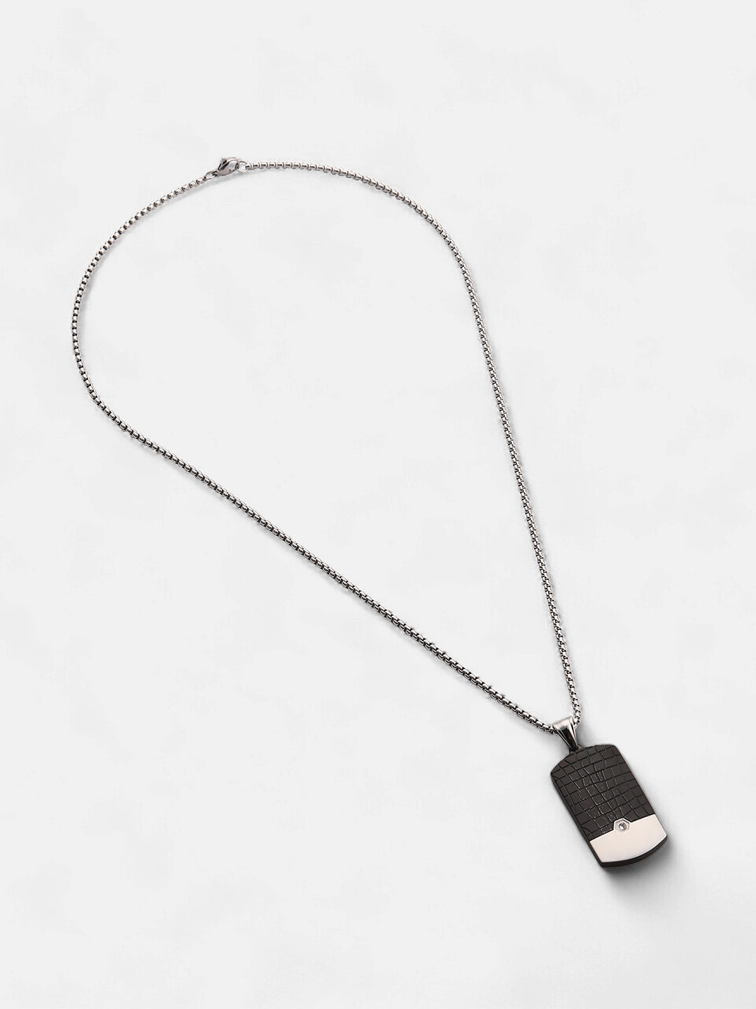 The Croc-Plate Pendant Necklace