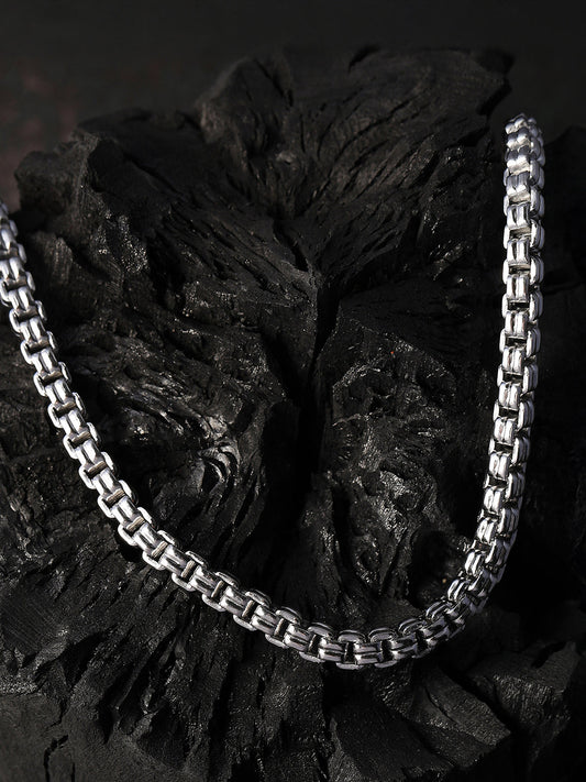 The Industrial Chain Necklace - Metallic Silver