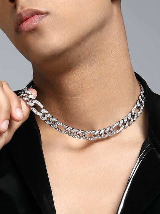 The Flatten-Bijou Chain Necklace - Metallic Silver