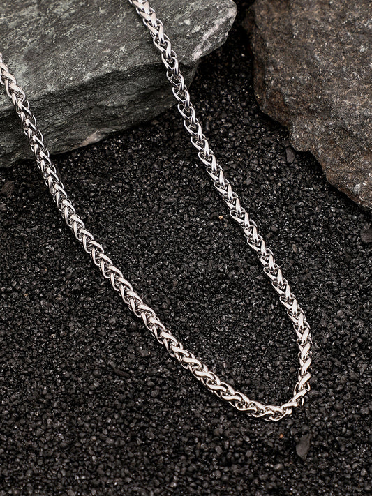 The Minimal-Byzantine Chain Necklace - Metallic Silver