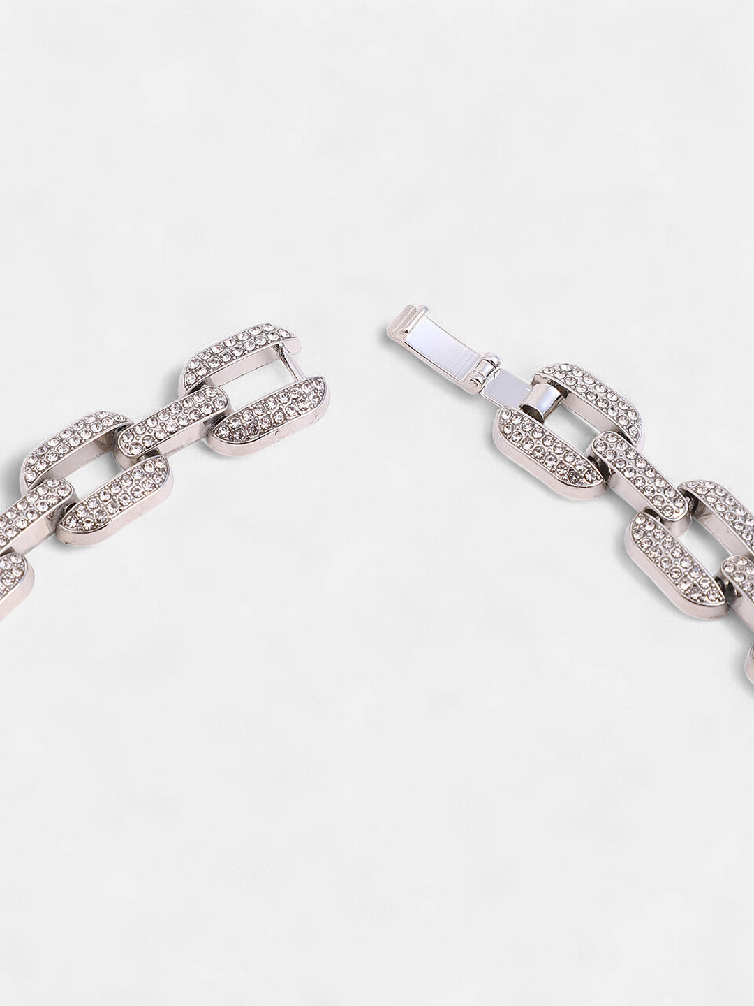 The Bijou-Quad Chain Necklace - Metallic Silver