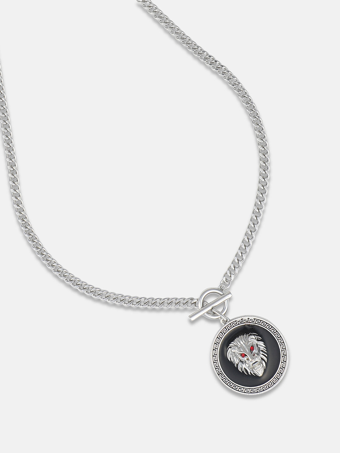 Men's Lion Pendant Necklace - Silver