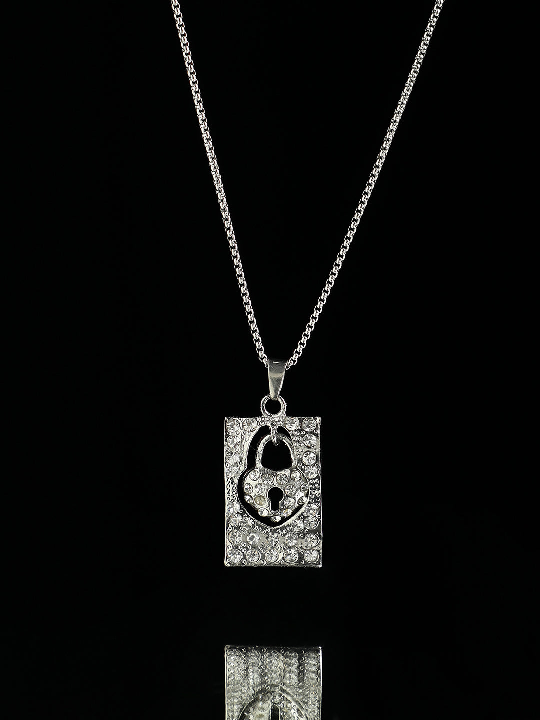 Men's Lockheart Pendant Necklace - Silver