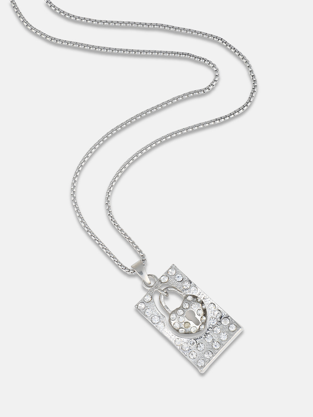 Men's Lockheart Pendant Necklace - Silver