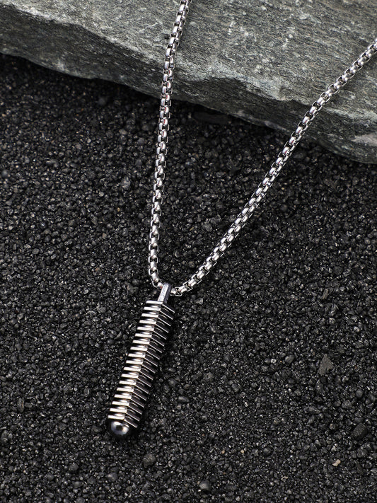 The Spiral Pendant Necklace - Metallic Silver