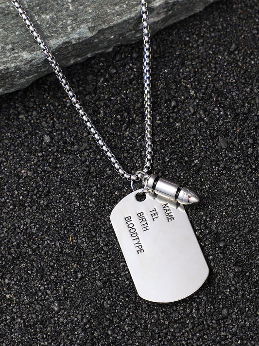 The Marine Pendant Necklace - Metallic Silver