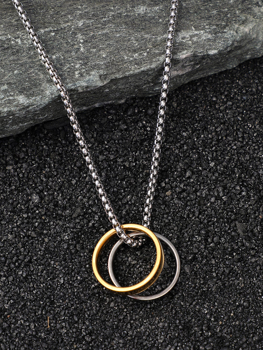 The Halos Pendant Necklace - Metallic Silver