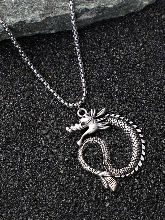 The Draconis Pendant Necklace - Metallic Silver