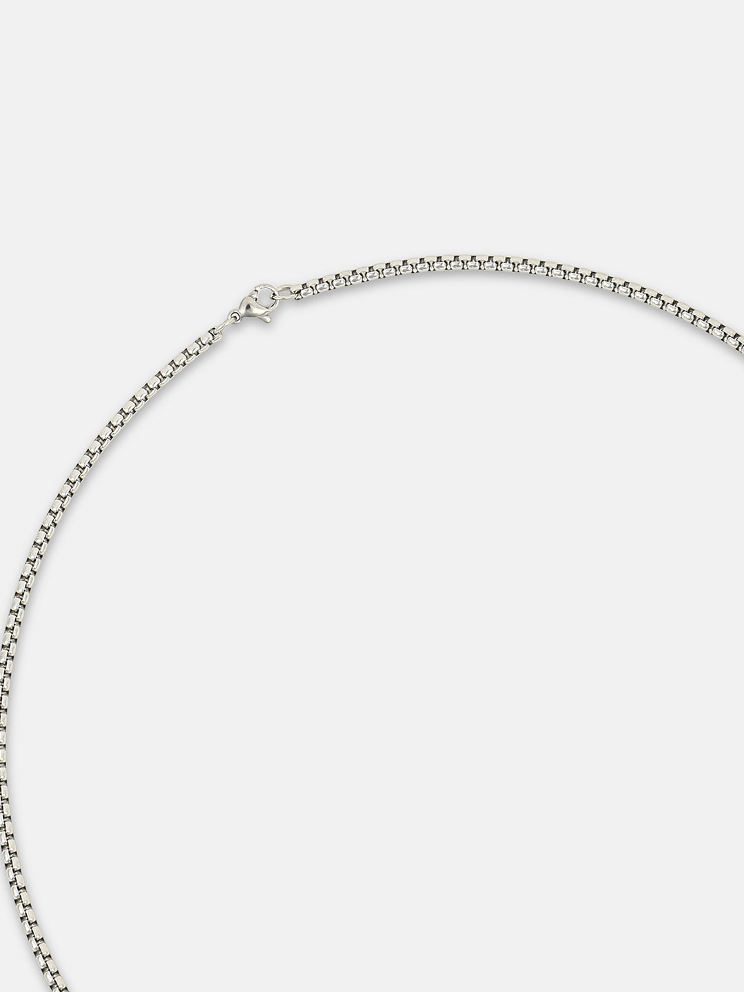 The Fluid-Smile Pendant Necklace - Metallic Silver