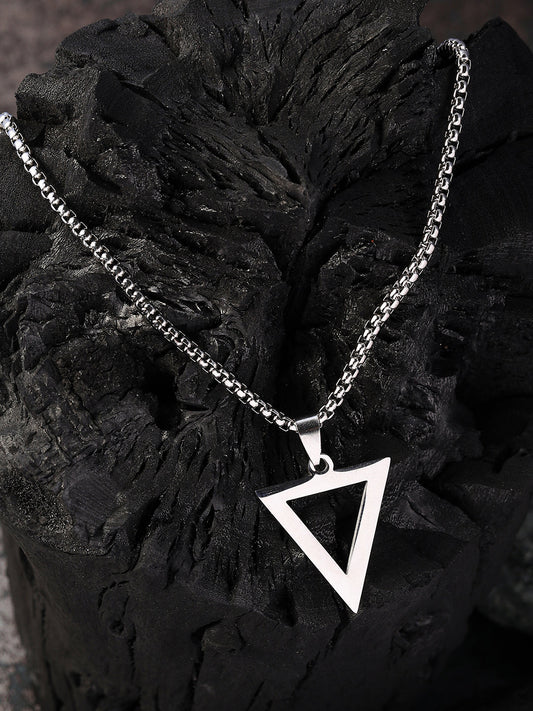 The Triad Pendant Necklace - Metallic Silver