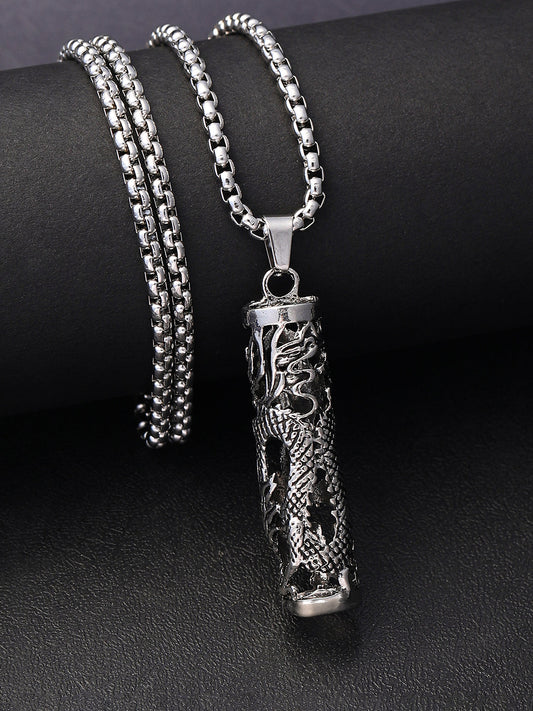 The Slayer Pendant Necklace - Metallic Silver