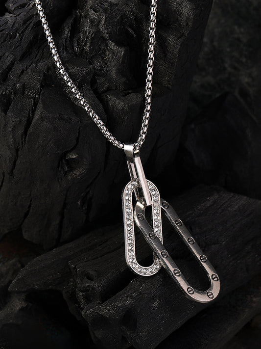 The Hálos Pendant Necklace - Metallic Silver