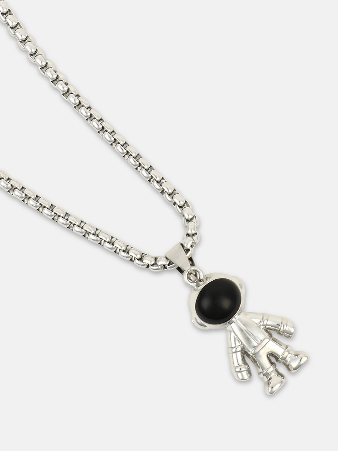 The Astranaut Pendant Necklace - Metallic Silver