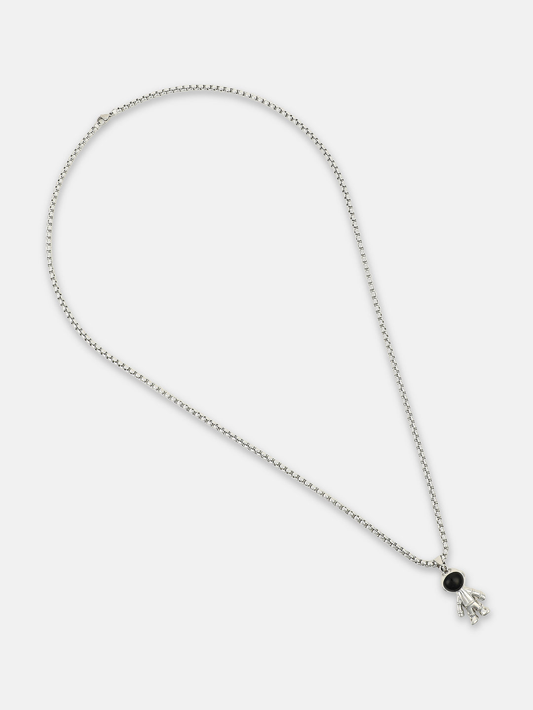 The Astranaut Pendant Necklace - Metallic Silver