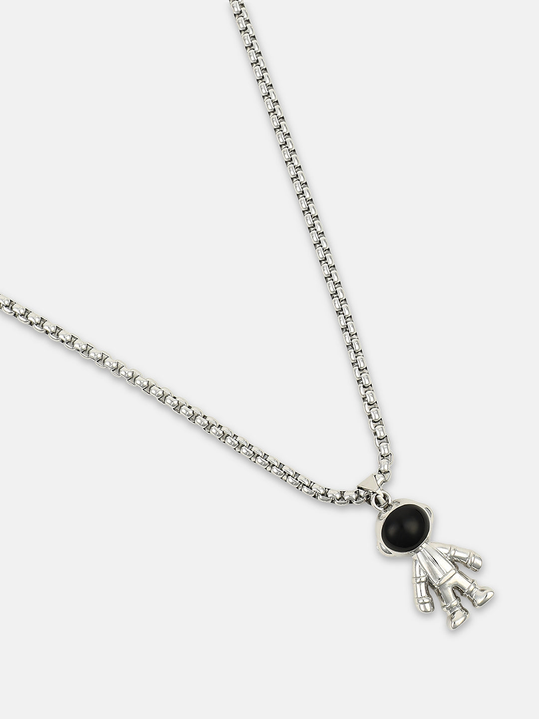 The Astranaut Pendant Necklace - Metallic Silver