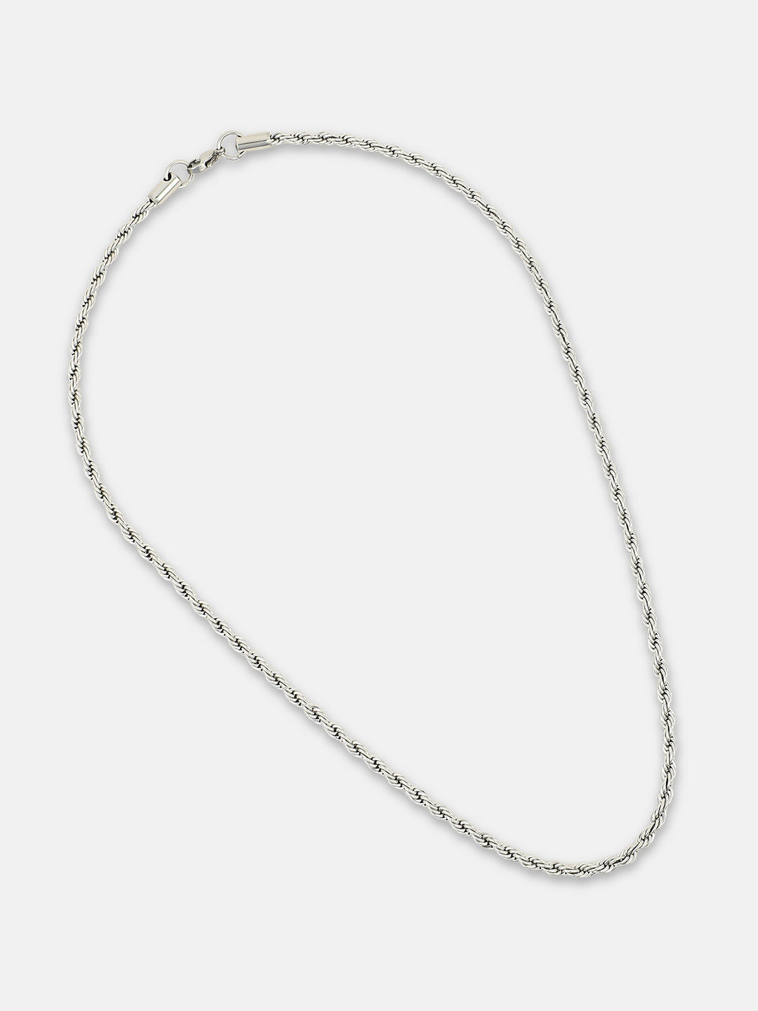 The Minimal-Twist Chain Necklace - Metallic Silver