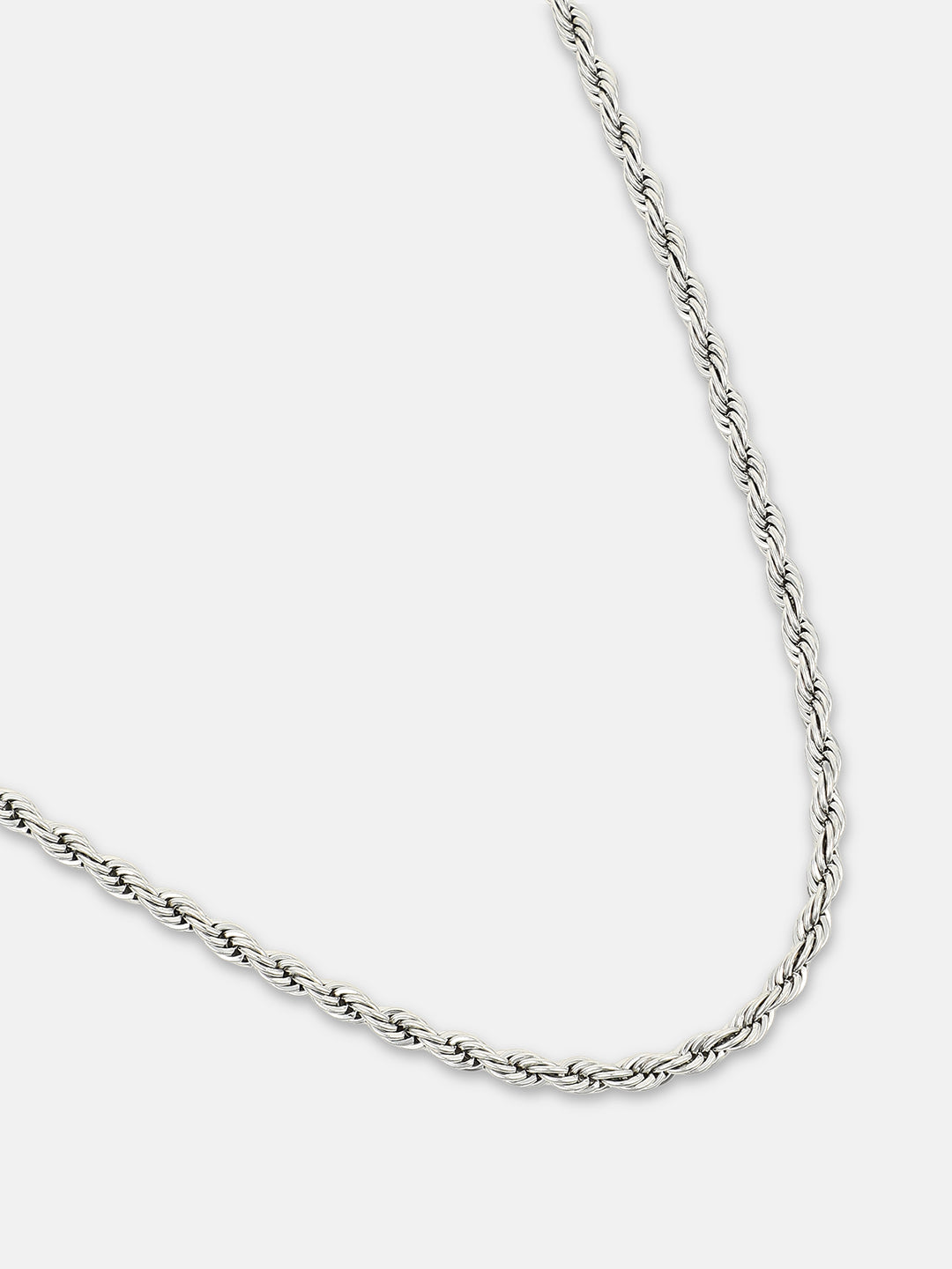 The Minimal-Twist Chain Necklace - Metallic Silver